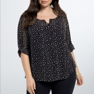 Torrid heart chiffon blouse 4X